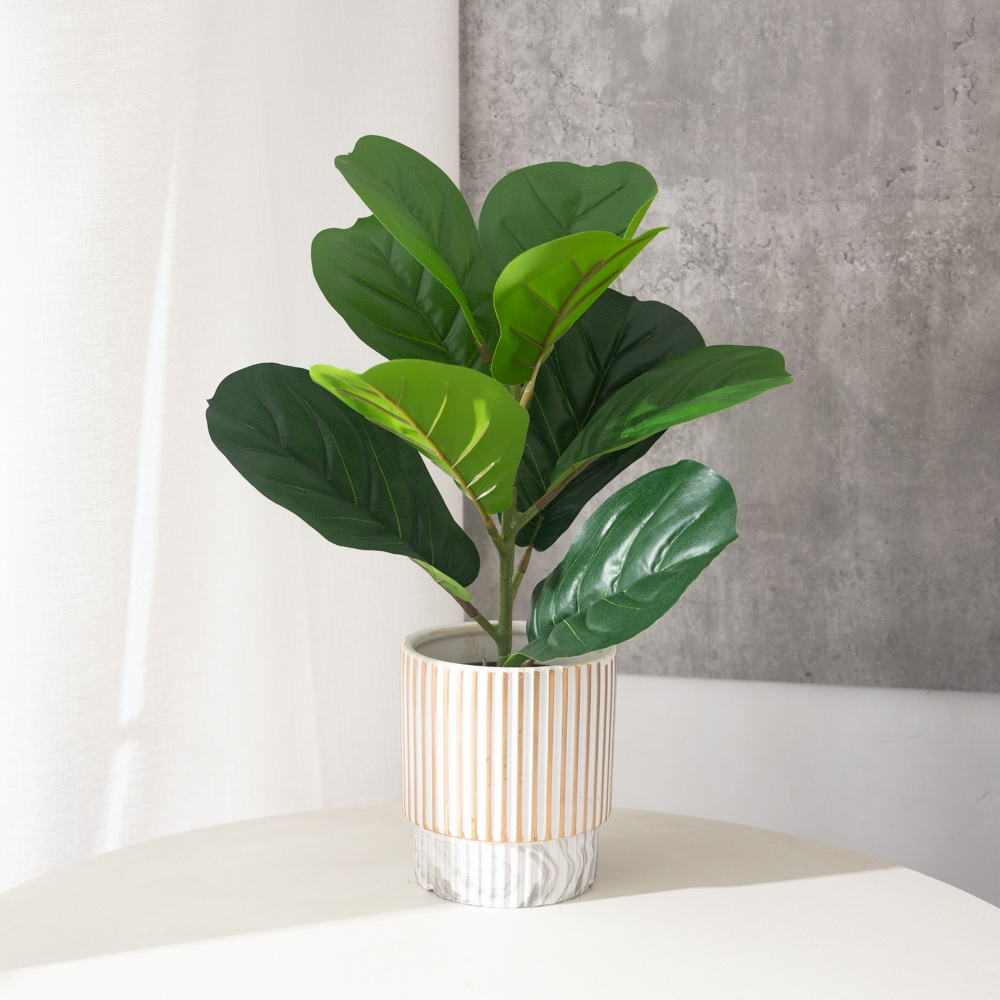 Ficus Lyrata Tree - Plantes de Ficus artificielles 38cm, 9
